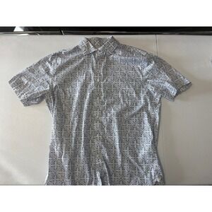 Joseph Abboud Shirt Men's Large Collared Short Sleeve Modern Fit Button Down